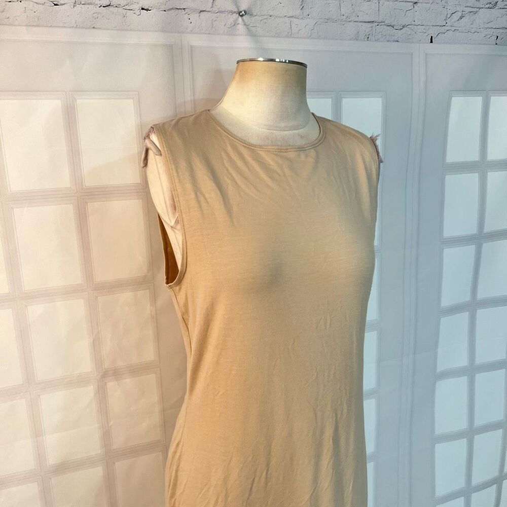 Reformation Nila tan knit side slit maxi dress size large - Picture 4 of 12
